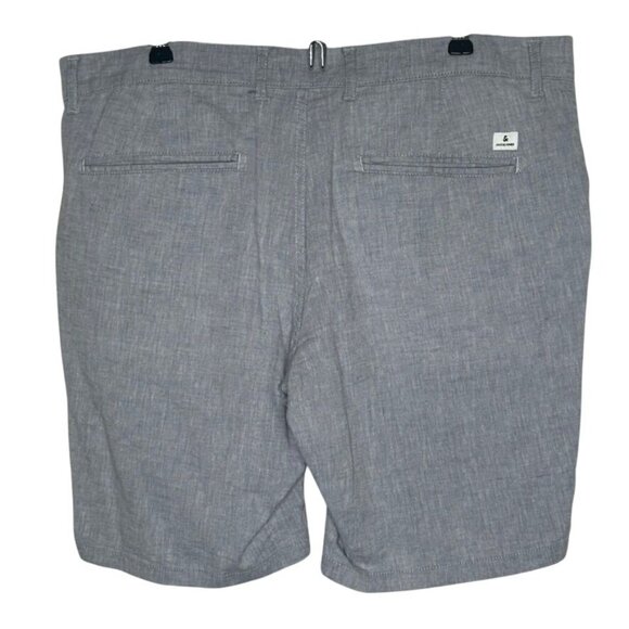 Jack & Jones Mens L Regular Fit Gray Linen-Blend Shorts Classic Preppy Casual - Picture 2 of 9